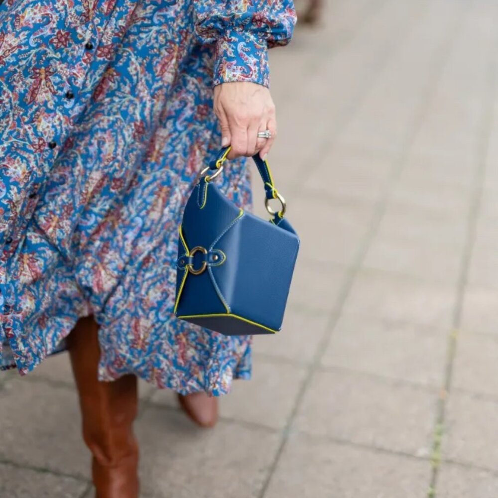 Sezane Loree Blue Ranch Marine Dress (EU 34 | US 2) - Picture 2 of 5